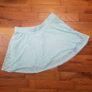 Aeropostale Mint Lace Twirl Mini Skirt